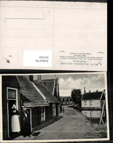 351345,Volendam Straßenansicht Holländische Tracht