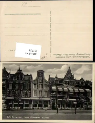 351354,Haarlem Cafe Restaurant Gebrs. Brinkmann
