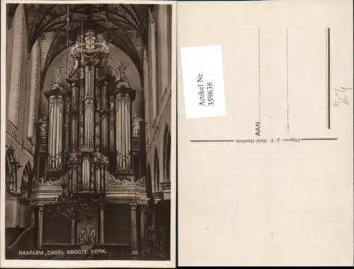 359638,Netherlands Haarlem Orgel Groote Kerk Kirche Innenansicht