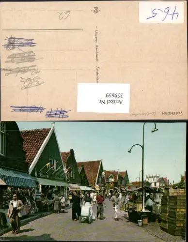 359659,Netherlands Volendam Straßenansicht Markt Kinderwagen