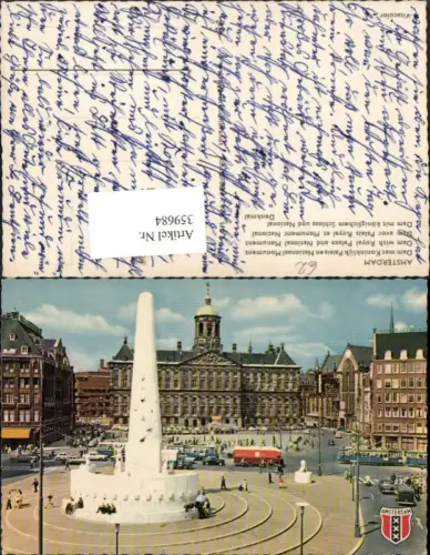 359684,Netherlands Amsterdam Dam met Koninklijk Paleis en Nationaal Monument