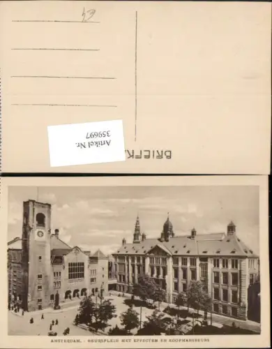 359697,Netherlands Amsterdam Beursplein met effecten en Koopmansbeurs