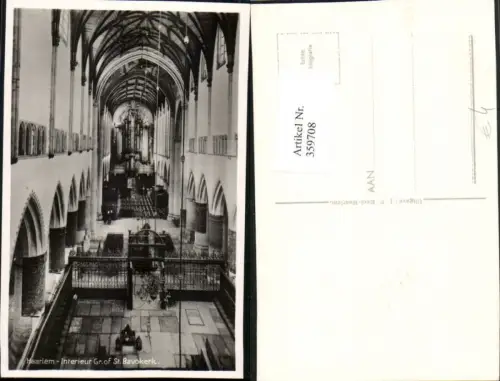 359708,Netherlands Haarlem Interieur Gr. Of St. Bavokerk Kirche Innenansicht