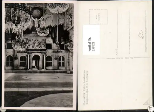 359721,Netherlands Amsterdam Koninklijk Paleis Voorburgwal Palast Innenansicht Luster