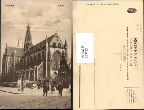 359722,Netherlands Haarlem Gr. Kerk Kirche