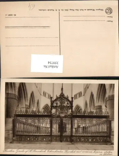 359734,Netherlands Haarlem St. Bavokerk Eikenhouten Koorhek Kirche Chorgestühl