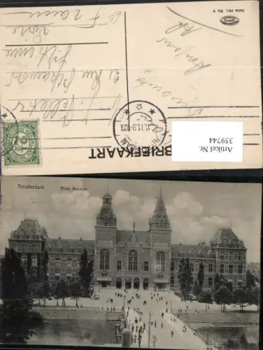 359744,Netherlands Amsterdam Rijks Museum Gebäude Brücke