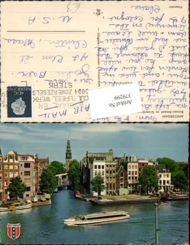 379299,Netherlands Amsterdam Binnen-Amstel en Groenburgwal Kanal Boot