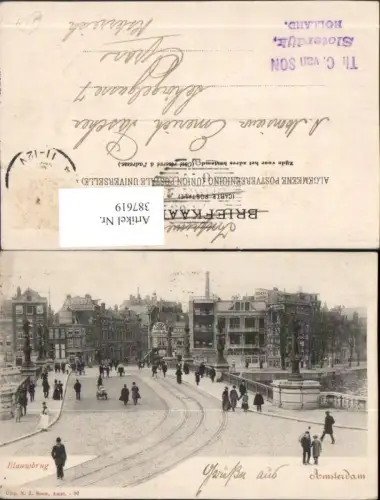 387619,Netherlands Amsterdam Blauwbrug Brücke Straßenansicht