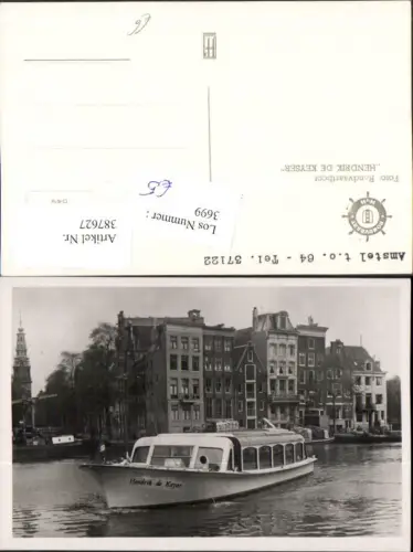 387627,Netherlands Amsterdam Amstel Fluss Kanal Boot Hendrik de Keyser