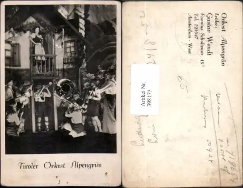 398177,Netherlands Amsterdam Orkest Alpengrün Gustav Wendt Figuren