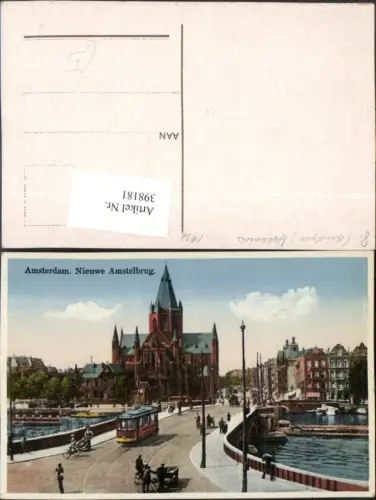 398181,Netherlands Amsterdam Nieuwe Amstelbrug Brücke Straßenbahn Kirche