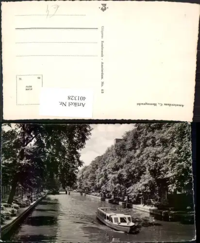 401328,Netherlands Amsterdam Herengracht Kanal Boot