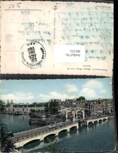 401331,Netherlands Amsterdam Magere Brug over de Amstel Brücke