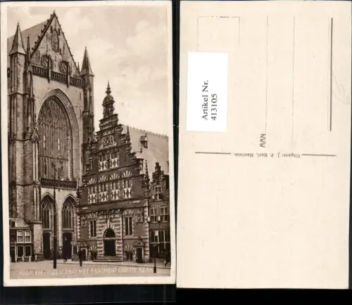 413105,Netherlands Haarlem Vleeschal met Fragment Groote Kerk Gebäude Kirche