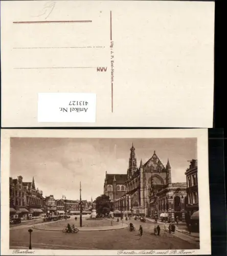 413127,Netherlands Haarlem Groote Markt met St. Bavo Kirche