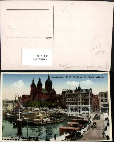 433810,Netherlands Amsterdam P.H. Kade m. St. Nicolaaskerk Kirche