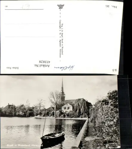 433828,Netherlands Broek in Waterland Havenrak Boot Kirche
