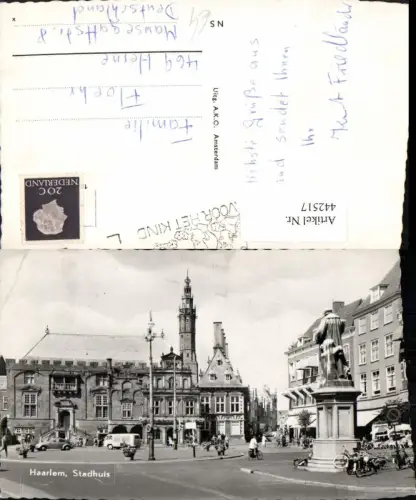 442517,Netherlands Haarlem Stadhuis Rathaus Straßenansicht Denkmal