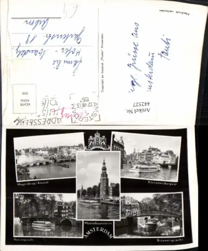 442527,Netherlands Amsterdam Magerebrug Heerengracht Kanal Brücke Mehrbildkarte