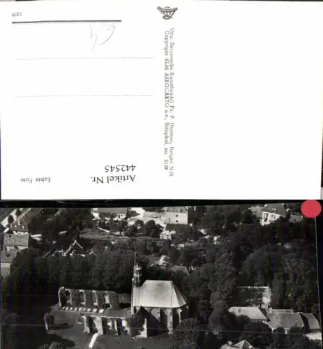 442545,Netherlands Bergen Luchtopname Ruinekerk Kirche Fliegeraufnahme