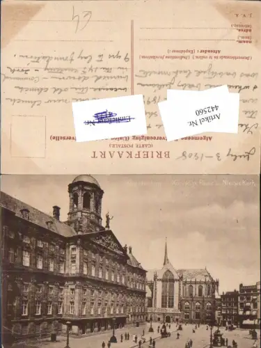 442560,Netherlands Amsterdam Koninklijk Paleis en Nieuwe Kerk Kirche