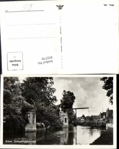 452570,Netherlands Edam Schepenmakersdijk Kanal Brücke