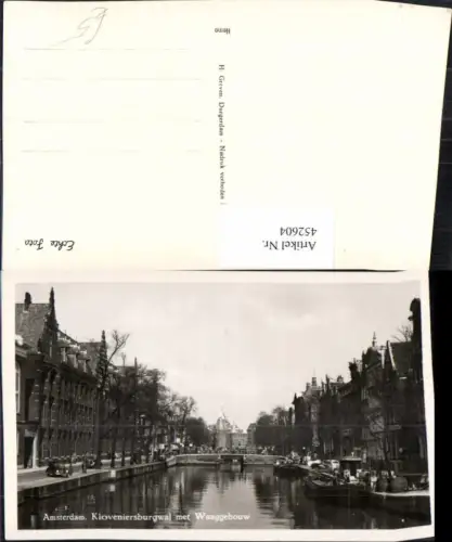 452604,Netherlands Amsterdam Kloveniersburgwal met Waaggebouw Kanal
