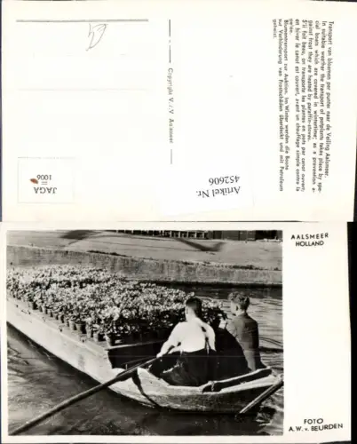 452606,Netherlands Aalsmeer Ruderboot Boot Blumen Transport