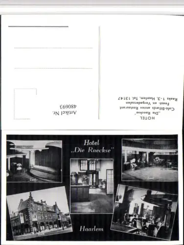 480693,Netherlands Haarlem Hotel Die Raeckse Zaal Mehrbildkarte