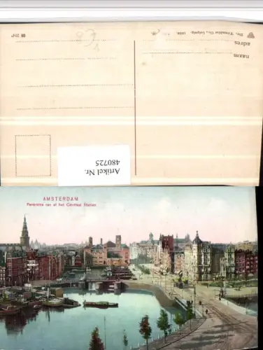 480725,Netherlands Amsterdam Panorama van af het Centraal Station pub Trenkler