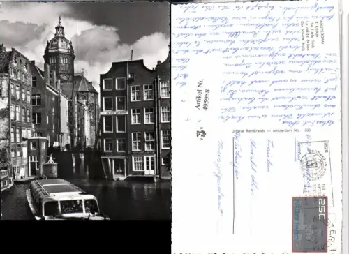 495958,Netherlands Amsterdam t Kolkje Kolk Kanal Boot