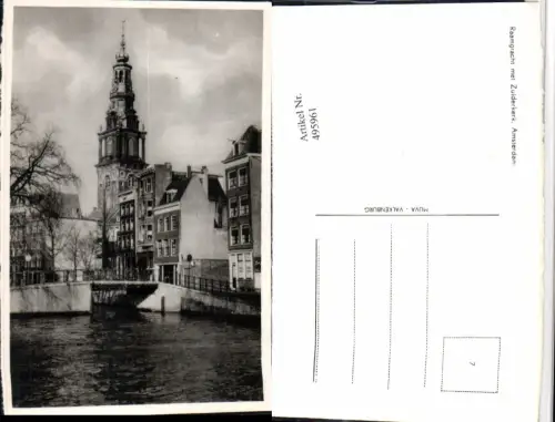 495961,Netherlands Amsterdam Raamgracht met Zuiderkerk Kanal Kirche