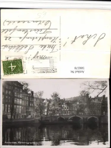 506578,Amsterdam Keizersgracht Kanal Brücke Boote