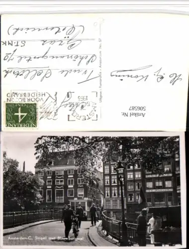 506587,Amsterdam Singel met Blauwburgwal Brücke