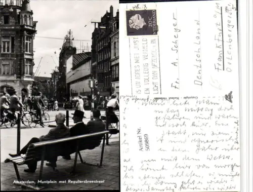 509869,Netherlands Amsterdam Muntplein met Reguliersbreestraat Fahrräder