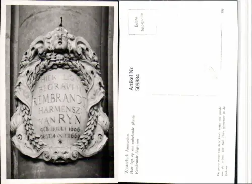 509884,Netherlands Amsterdam Westerkerk Rembrandt Grabdenkmal