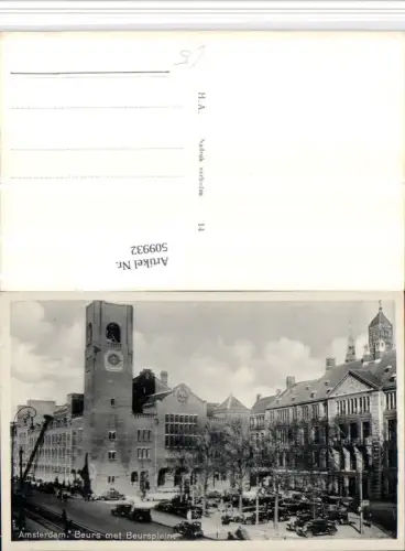 509932,Netherlands Amsterdam Beurs met Beursplein Gebäude Turm