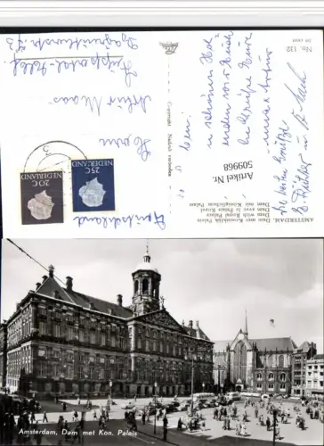 509968,Netherlands Amsterdam Dam met Koninklijk Paleis Palast