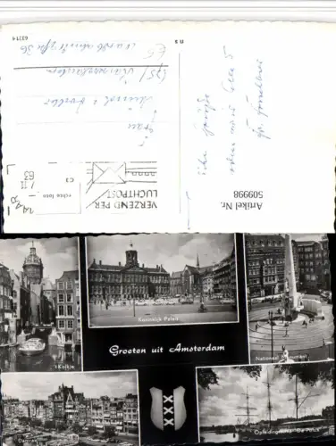 509998,Netherlands Amsterdam Nationaal Monument Damrak Mehrbildkarte