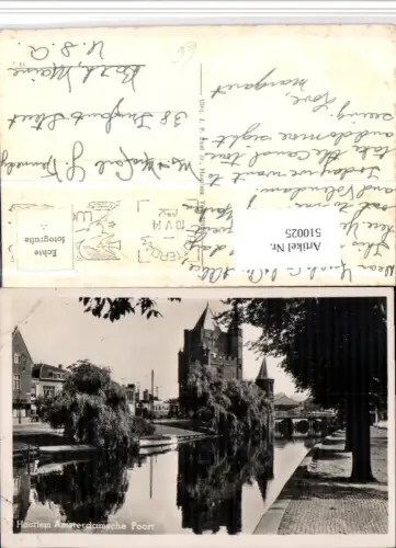 510025,Netherlands Haarlem Amsterdamsche Port Kanal Turm