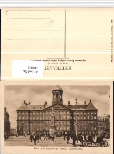 510035,Netherlands Amsterdam Dam met Koninklijk Paleis Palast