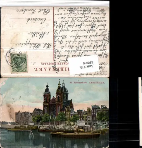 510036,Netherlands Amsterdam St. Nicolaaskerk Kirche Boote