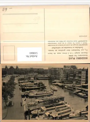 510041,Netherlands Amsterdam Reederijk Plas Hafen Boote