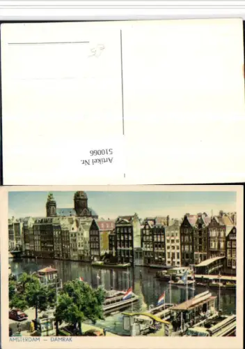 510066,Netherlands Amsterdam Damrak Teilansicht Boote