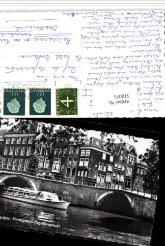 510075,Netherlands Amsterdam Herengracht Reguliersgracht Kanal Brücke Boot