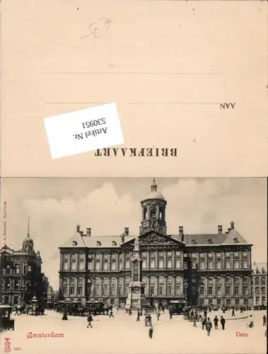530951,Netherlands Amsterdam Dam Tram Tramway Pferdetram