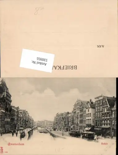 530955,Netherlands Amsterdam Rokin Tram Tramway Pferdetram