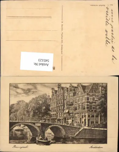545123,tolle Künstler AK Nordholland Amsterdam Prinsengracht