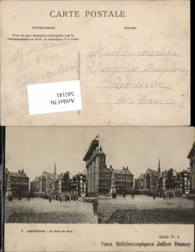 545141,Nordholland Amsterdam Stereoview Stereokarte Stereo AK pub Julien Damoy